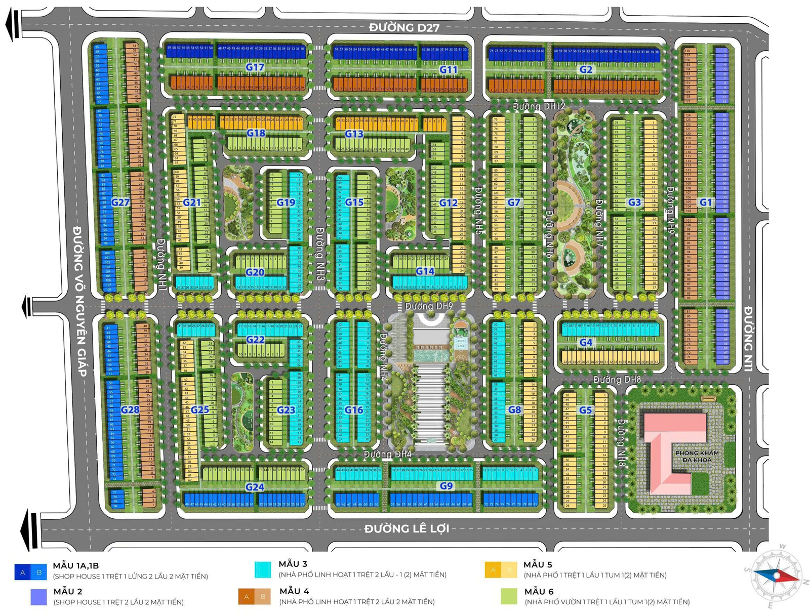 Mặt bằng tổng thể Green City Bình Dương